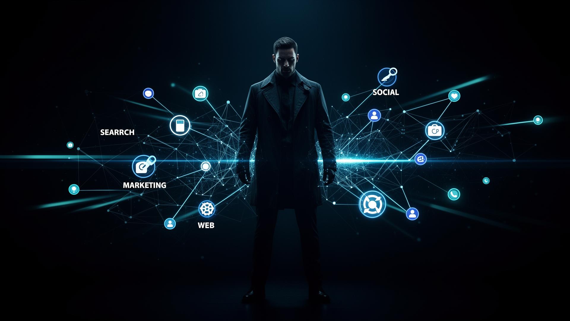 Digital marketing channels network representing Berg Boys Digital services